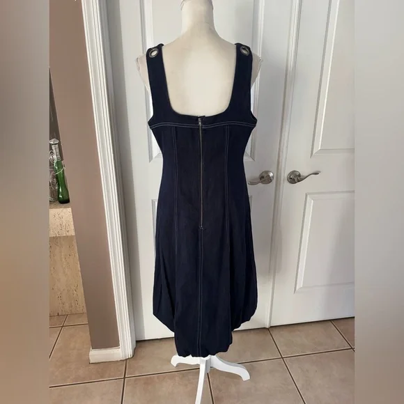 Anthropologie PILCRO Square-Neck Denim A-Line Midi Dress. Size MP. MSRP $178 - Picture 9 of 15